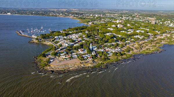 Aerial of the Unesco site Colonia del Sacramento