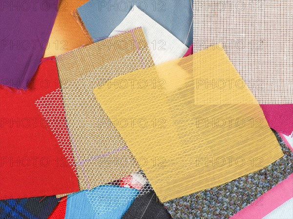 Many fabric samples