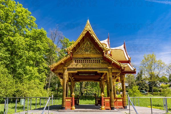 Siamese Temple Sala-Thai II in the spa gardens of Bad Homburg vor der Hoehe