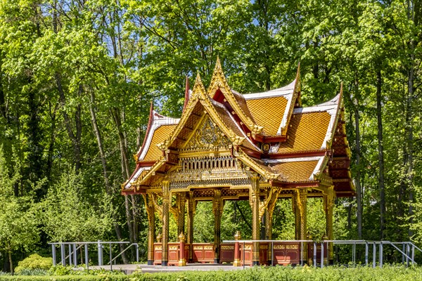 Siamese Temple Sala-Thai II in the spa gardens of Bad Homburg vor der Hoehe