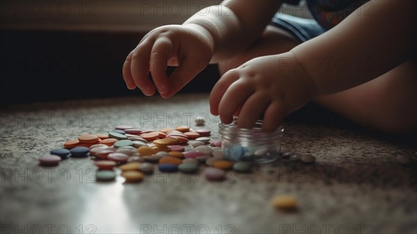 A young toddler has found some rainbow fentanyl pills at home