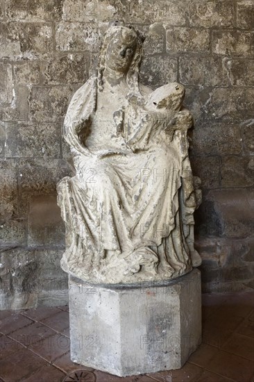 Gothic Madonna in the Cloister of Walkenried Cistercian Abbey