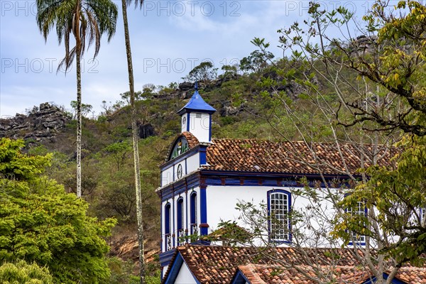 Historic church in the village of Biribiri in Diamantina that was part of an old fabric factory and today transformed into a tourist spot