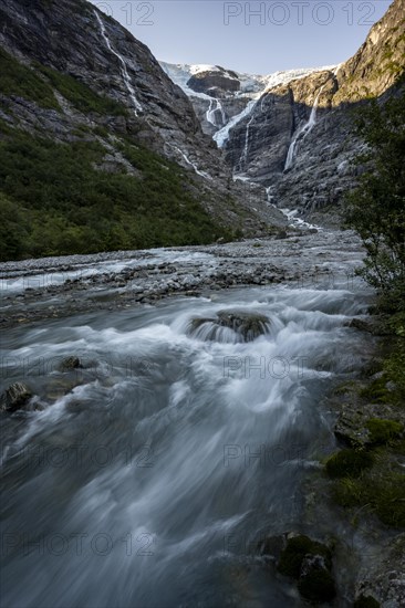 River and glacier tongue Kjenndalsbreen