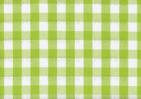 Chequered green cotton fabric texture
