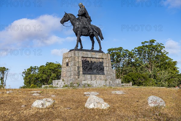 Horse rider statue