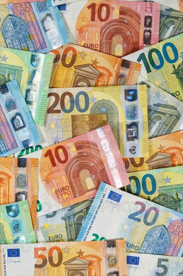 Euro banknotes save money finances background pay pay banknotes in Stuttgart