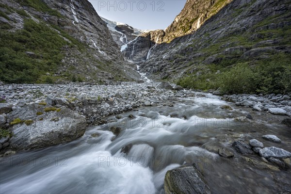 River and glacier tongue Kjenndalsbreen