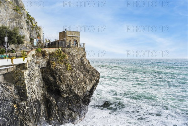 Dawn Tower overlooking the sea in Monterosso al mare