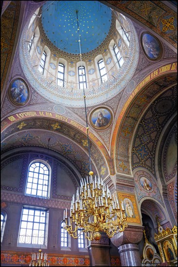 Interior of famous and historic Uspenski Cathedral in Helsinki