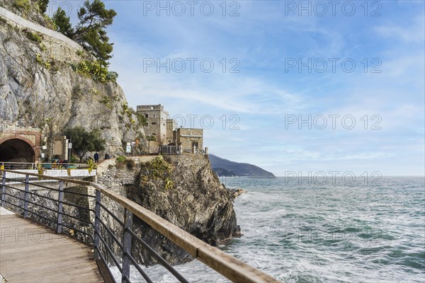 Dawn Tower overlooking the sea in Monterosso al mare