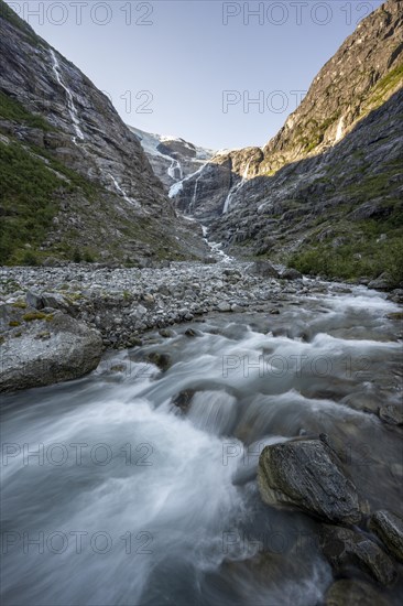 River and glacier tongue Kjenndalsbreen