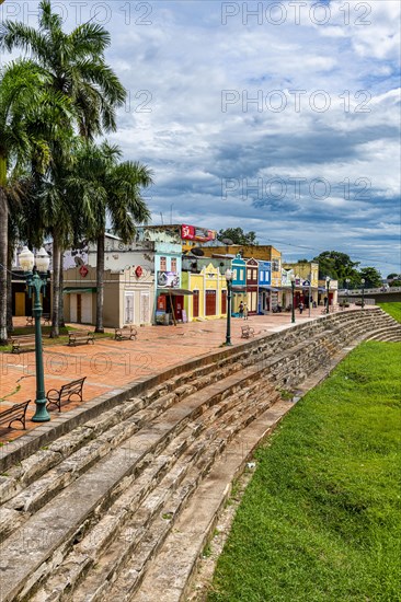 Tiny stores along the acre river