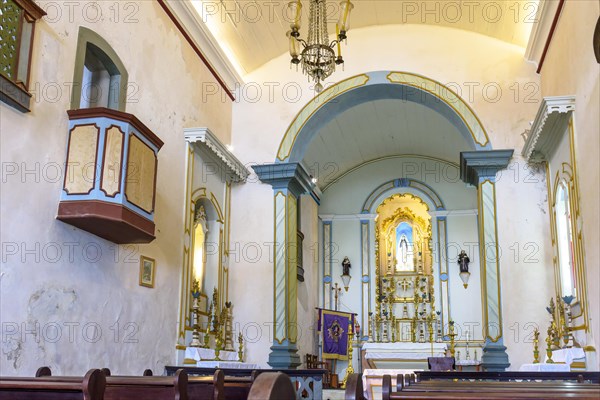 Old colonial style chapel from the 18th century in the historic city of Paraty on the north coast of the state of Rio de Janeiro