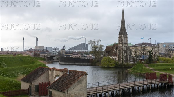 View from the fortress Kastellet to the church St. Alban