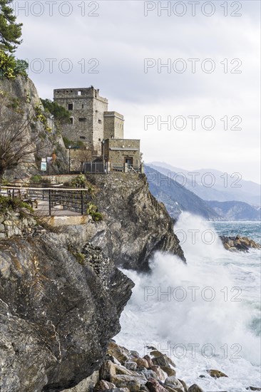 Dawn Tower overlooking the sea in Monterosso al mare