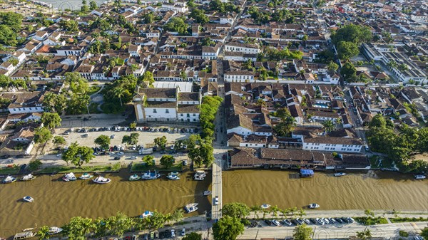 Aerial of the Unesco world heritage site Paraty