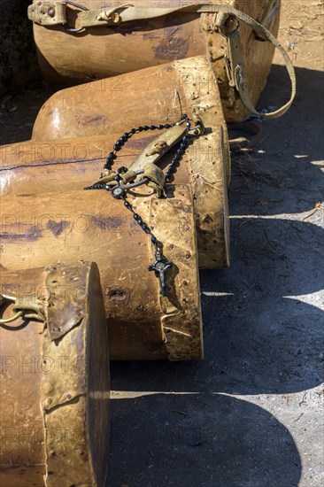 Brazilian rustic ethnic drums used in traditional religious festivals