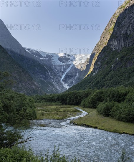 River and glacier tongue Kjenndalsbreen