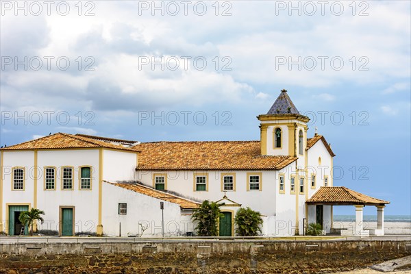 Historic church in the city of Salvador city located by the sea.