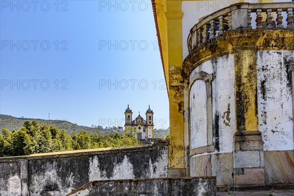 Church from the time of imperial Brazil built by slaves in the 18th century in the city of Ouro Preto