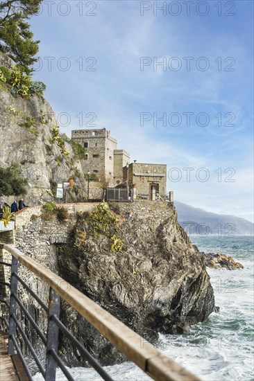 Dawn Tower overlooking the sea in Monterosso al mare