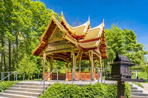 Siamese Temple Sala-Thai II in the spa gardens of Bad Homburg vor der Hoehe