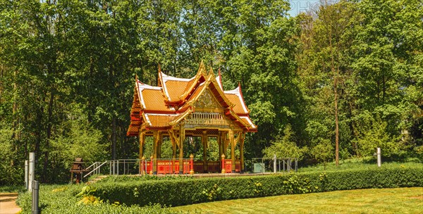 Siamese Temple Sala-Thai II in the spa gardens of Bad Homburg vor der Hoehe