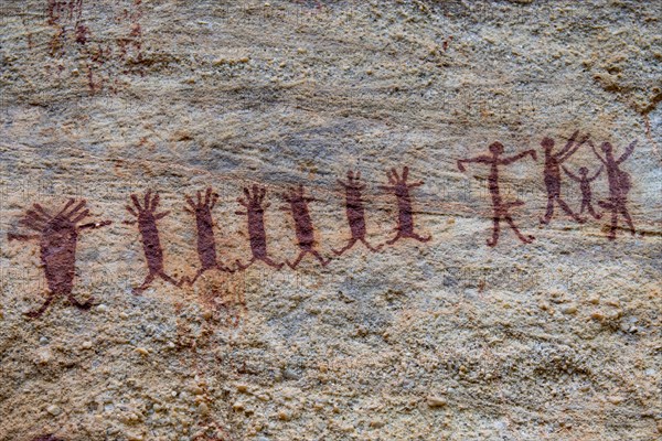 Rock art painting at Pedra Furada