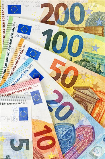 Euro banknotes save money finances background pay pay banknotes in Stuttgart