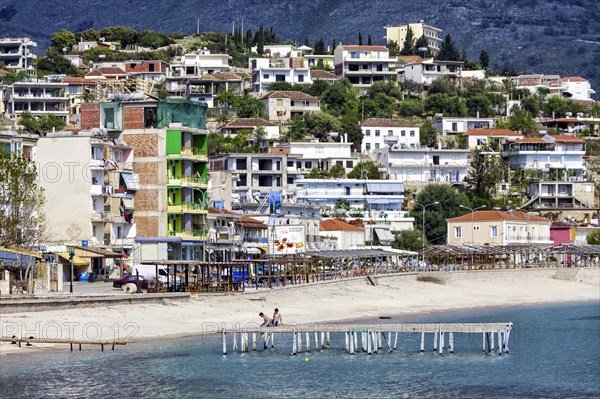 Town view with bathing jetty