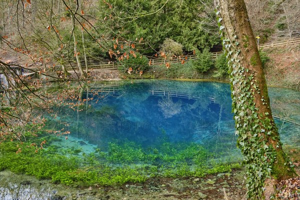 The Blautopf in Blaubeuren on the eastern edge of the Swabian Alb near Ulm