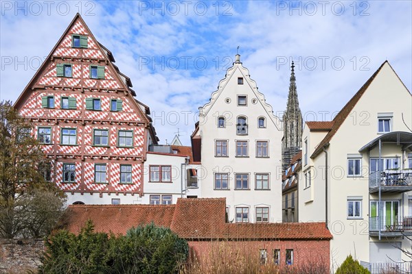 Partial view of the world-famous house front on the Danube with the historical architecture of the fishermen's quarter