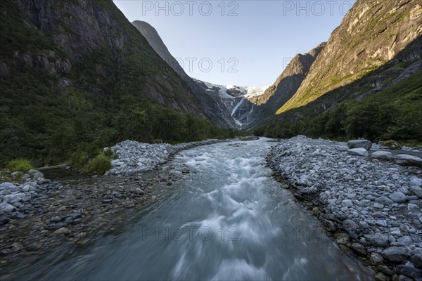 River and glacier tongue Kjenndalsbreen