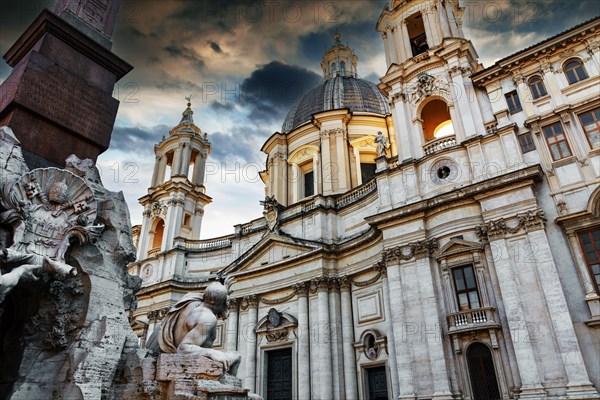 Church of Sant' Agnese in Agone at dusk