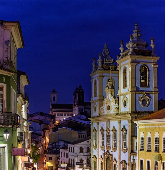 Nightfall in historic Pelourinho neighborhood