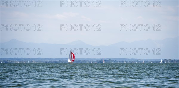 Sailing boats on the Lake Ammer