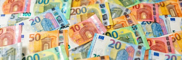 Euro banknotes save money finance background banner pay pay banknotes in Stuttgart