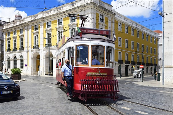 Tram driver changes the switch