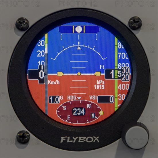 Digital cockpit device for the instrument panel in the pilot's cabin