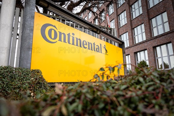 A sign of the Continental company in front of their headquarters in Hanover