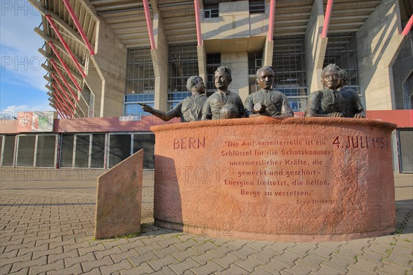 Sculpture and monument to football World Cup 1954