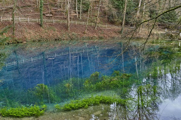 The Blautopf in Blaubeuren on the eastern edge of the Swabian Alb near Ulm