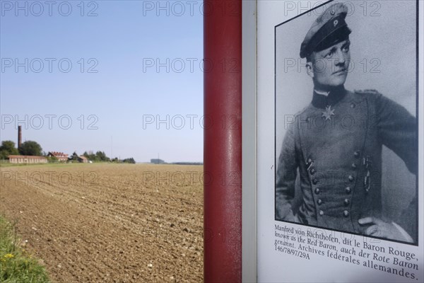 Information panel near the crash site of the Red Baron