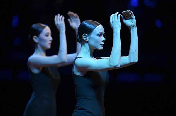 The Stuttgart Ballet dances in the supporting programme as part of the final of the Porsche Tennis Grand Prix in the Porsche Arena