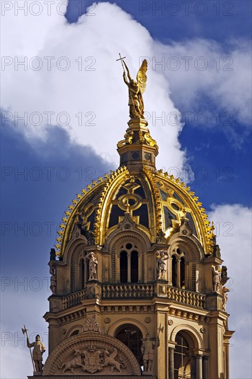 The gilded statue of the Archangel Michael