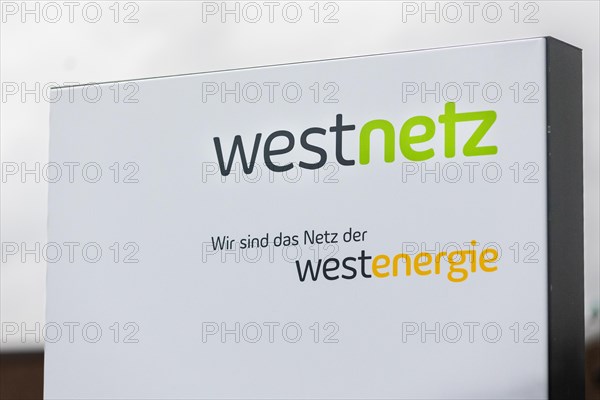 A lettering of the company Westnetz at a branch in Essen