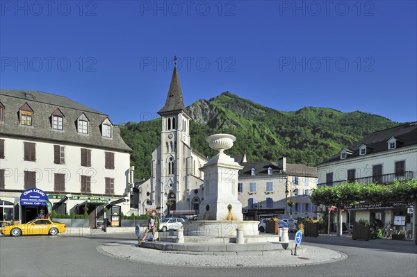 The village Laruns in the Pyrenees-Atlantiques