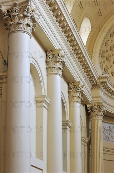 The Church of Saint Jacques-sur-Coudenberg showing Corinthian columns