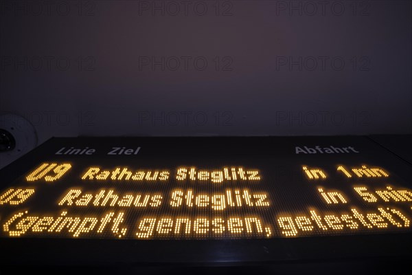 A display by the Berliner Verkehrsbetriebe